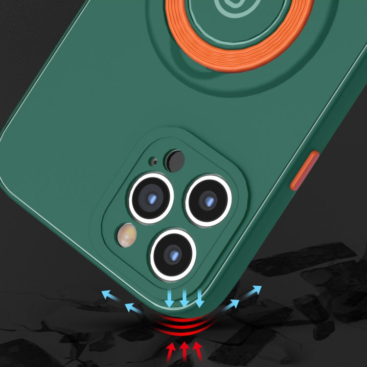 For iPhone 13 Pro Max Skin Feel 2 in 1 Magnetic PC + TPU Shockproof Case with Ring Holder