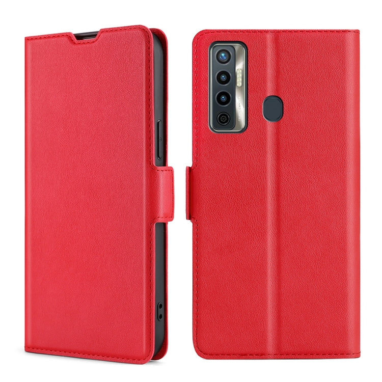 For Tecno Camon 17 Ultra-thin Voltage Side Buckle PU + TPU Horizontal Flip Leather Case with Holder & Card Slot