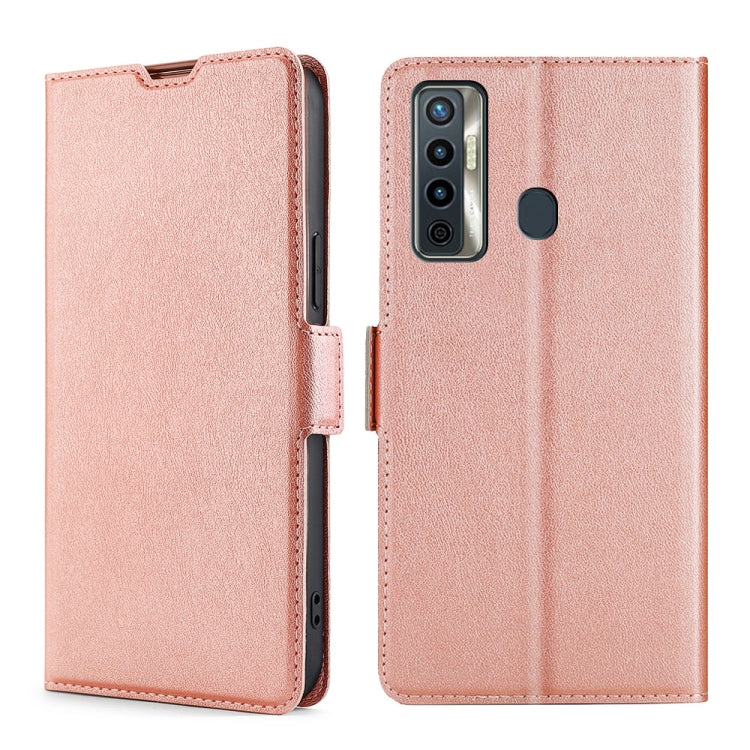 For Tecno Camon 17 Ultra-thin Voltage Side Buckle PU + TPU Horizontal Flip Leather Case with Holder & Card Slot