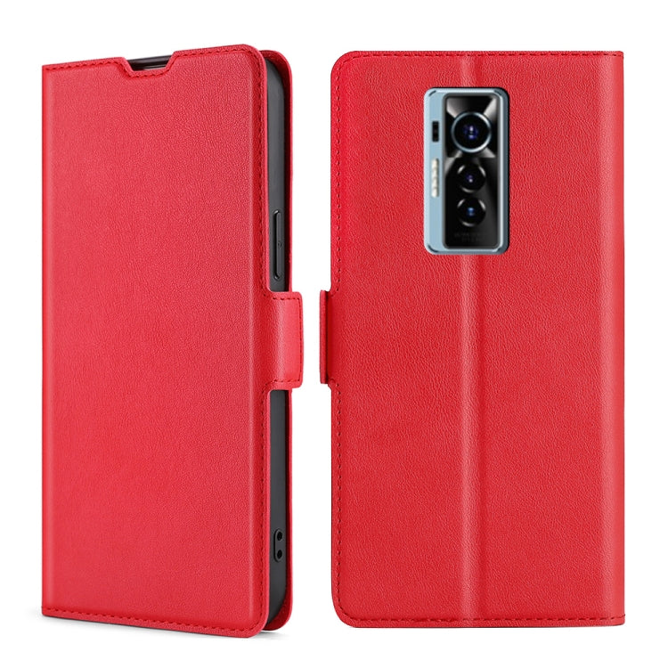 For Tecno Phantom X Ultra-thin Voltage Side Buckle PU + TPU Horizontal Flip Leather Case with Holder & Card Slot