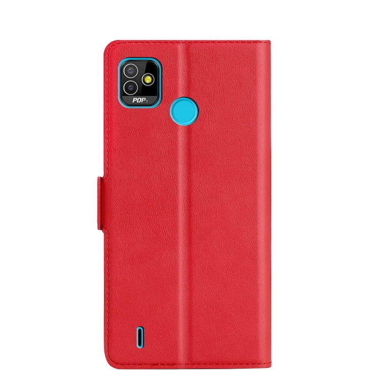 For Tecno Pop 5 Ultra-thin Voltage Side Buckle PU + TPU Horizontal Flip Leather Case with Holder & Card Slot