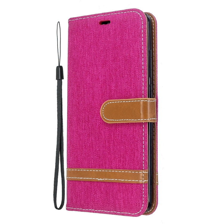 For Xiaomi Redmi 8 Color Matching Denim Texture Horizontal Flip PU Leather Case with Holder & Card Slots & Wallet & Lanyard