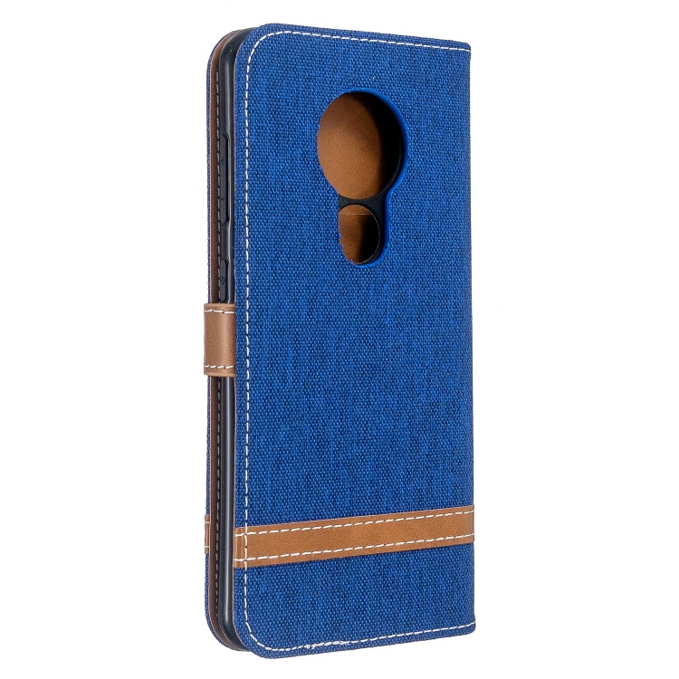 For Nokia 6.2 / 7.2 Color Matching Denim Texture Horizontal Flip PU Leather Case with Holder & Card Slots & Wallet & Lanyard