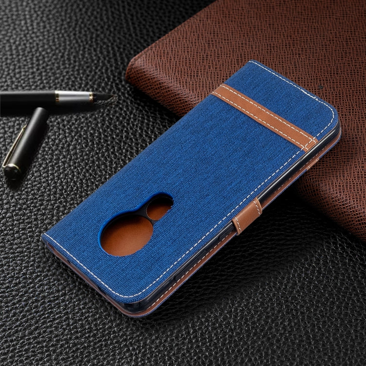 For Nokia 6.2 / 7.2 Color Matching Denim Texture Horizontal Flip PU Leather Case with Holder & Card Slots & Wallet & Lanyard