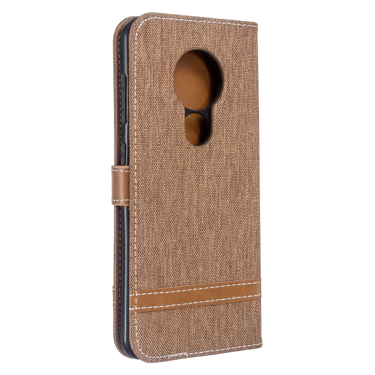 For Nokia 6.2 / 7.2 Color Matching Denim Texture Horizontal Flip PU Leather Case with Holder & Card Slots & Wallet & Lanyard