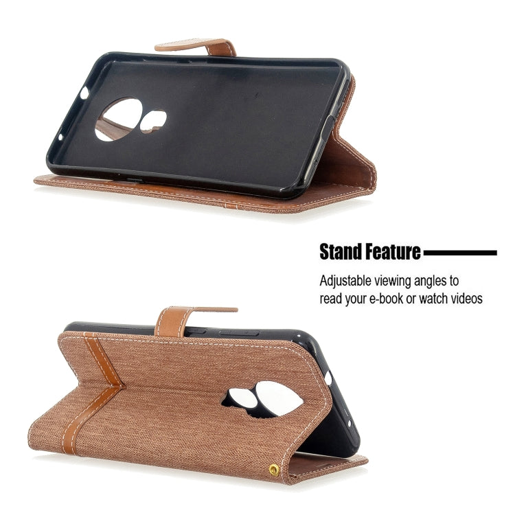 For Nokia 6.2 / 7.2 Color Matching Denim Texture Horizontal Flip PU Leather Case with Holder & Card Slots & Wallet & Lanyard