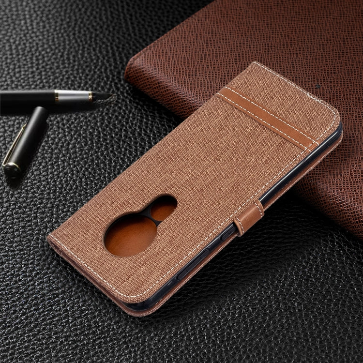 For Nokia 6.2 / 7.2 Color Matching Denim Texture Horizontal Flip PU Leather Case with Holder & Card Slots & Wallet & Lanyard