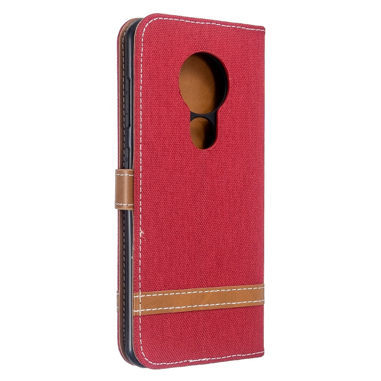 For Nokia 6.2 / 7.2 Color Matching Denim Texture Horizontal Flip PU Leather Case with Holder & Card Slots & Wallet & Lanyard