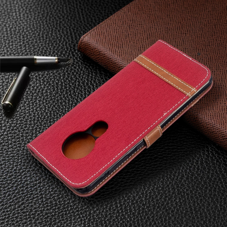 For Nokia 6.2 / 7.2 Color Matching Denim Texture Horizontal Flip PU Leather Case with Holder & Card Slots & Wallet & Lanyard