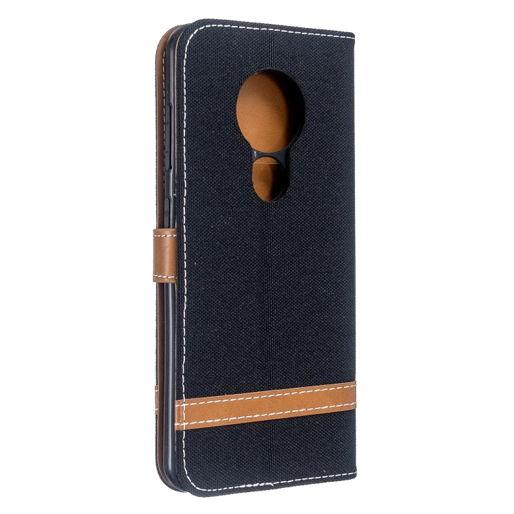 For Nokia 6.2 / 7.2 Color Matching Denim Texture Horizontal Flip PU Leather Case with Holder & Card Slots & Wallet & Lanyard