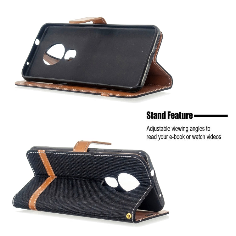 For Nokia 6.2 / 7.2 Color Matching Denim Texture Horizontal Flip PU Leather Case with Holder & Card Slots & Wallet & Lanyard