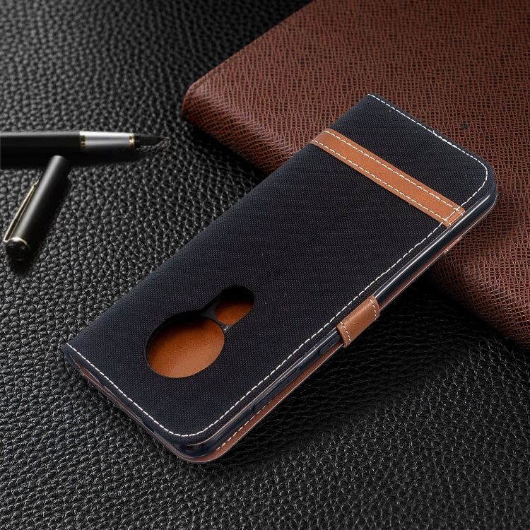 For Nokia 6.2 / 7.2 Color Matching Denim Texture Horizontal Flip PU Leather Case with Holder & Card Slots & Wallet & Lanyard