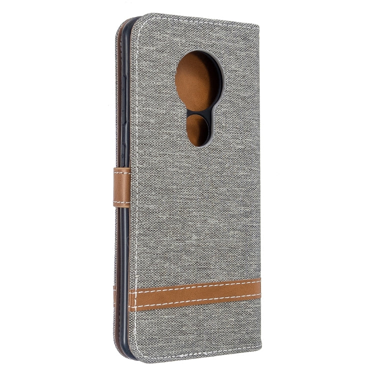 For Nokia 6.2 / 7.2 Color Matching Denim Texture Horizontal Flip PU Leather Case with Holder & Card Slots & Wallet & Lanyard