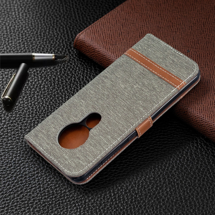 For Nokia 6.2 / 7.2 Color Matching Denim Texture Horizontal Flip PU Leather Case with Holder & Card Slots & Wallet & Lanyard