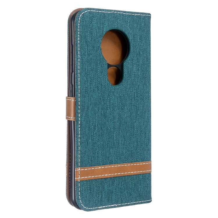 For Nokia 6.2 / 7.2 Color Matching Denim Texture Horizontal Flip PU Leather Case with Holder & Card Slots & Wallet & Lanyard