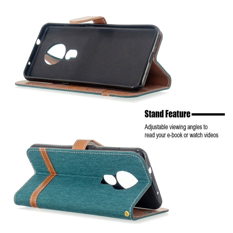 For Nokia 6.2 / 7.2 Color Matching Denim Texture Horizontal Flip PU Leather Case with Holder & Card Slots & Wallet & Lanyard