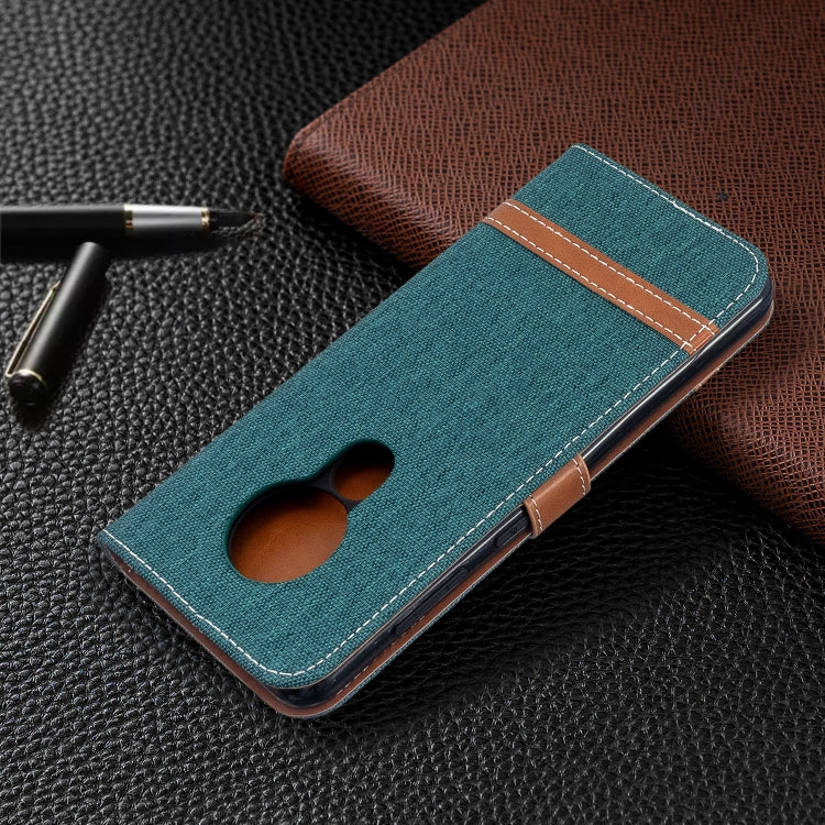 For Nokia 6.2 / 7.2 Color Matching Denim Texture Horizontal Flip PU Leather Case with Holder & Card Slots & Wallet & Lanyard