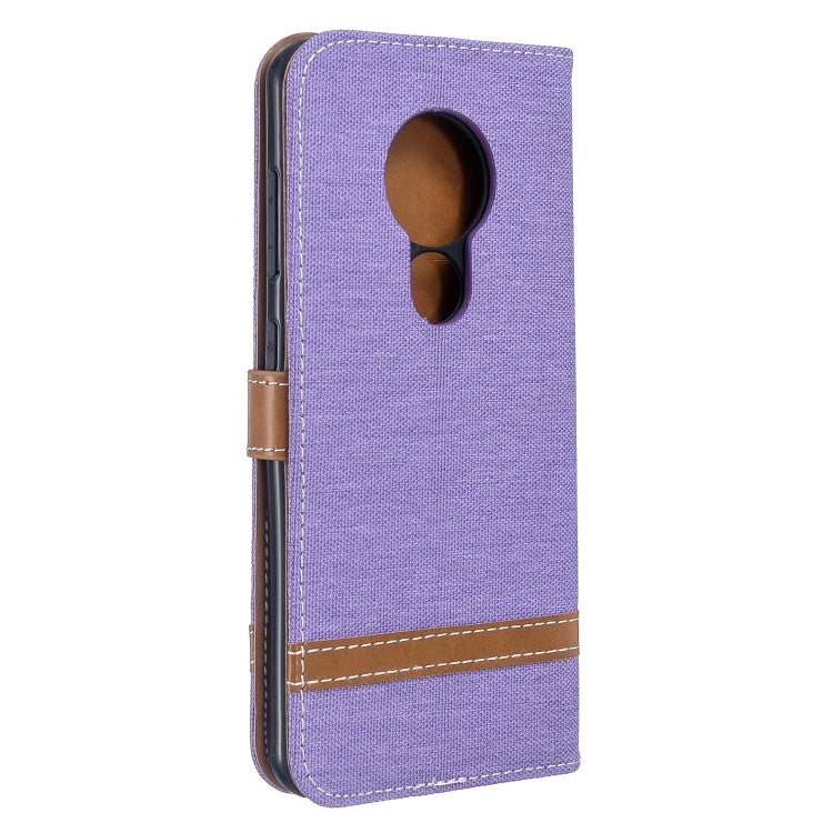 For Nokia 6.2 / 7.2 Color Matching Denim Texture Horizontal Flip PU Leather Case with Holder & Card Slots & Wallet & Lanyard