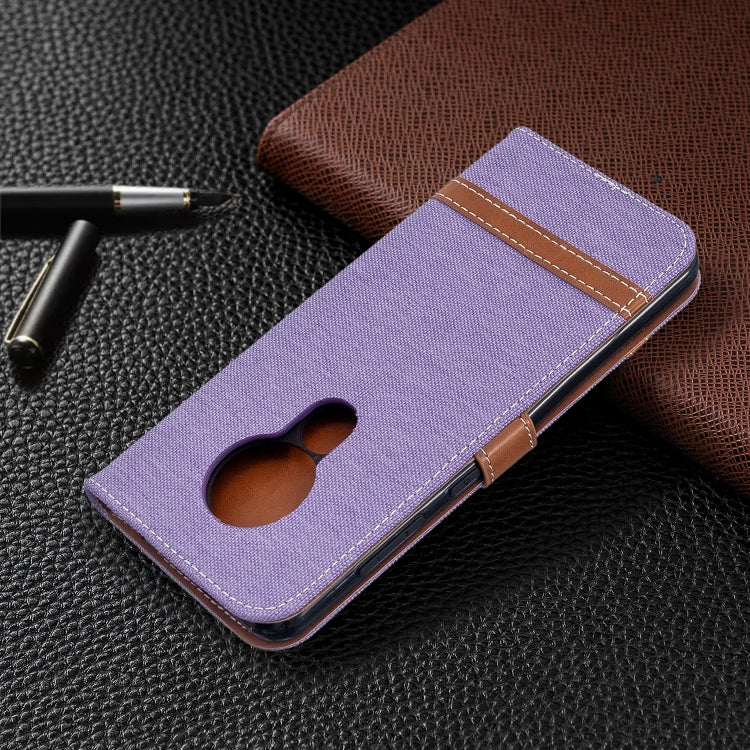 For Nokia 6.2 / 7.2 Color Matching Denim Texture Horizontal Flip PU Leather Case with Holder & Card Slots & Wallet & Lanyard