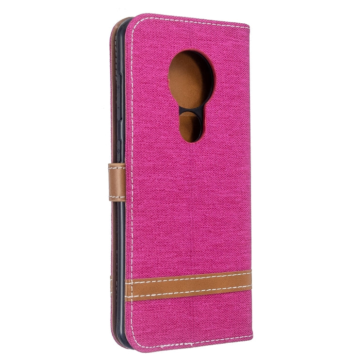For Nokia 6.2 / 7.2 Color Matching Denim Texture Horizontal Flip PU Leather Case with Holder & Card Slots & Wallet & Lanyard