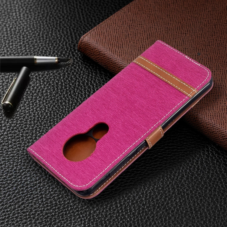 For Nokia 6.2 / 7.2 Color Matching Denim Texture Horizontal Flip PU Leather Case with Holder & Card Slots & Wallet & Lanyard