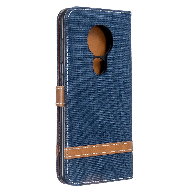 For Nokia 6.2 / 7.2 Color Matching Denim Texture Horizontal Flip PU Leather Case with Holder & Card Slots & Wallet & Lanyard