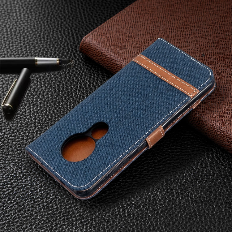 For Nokia 6.2 / 7.2 Color Matching Denim Texture Horizontal Flip PU Leather Case with Holder & Card Slots & Wallet & Lanyard