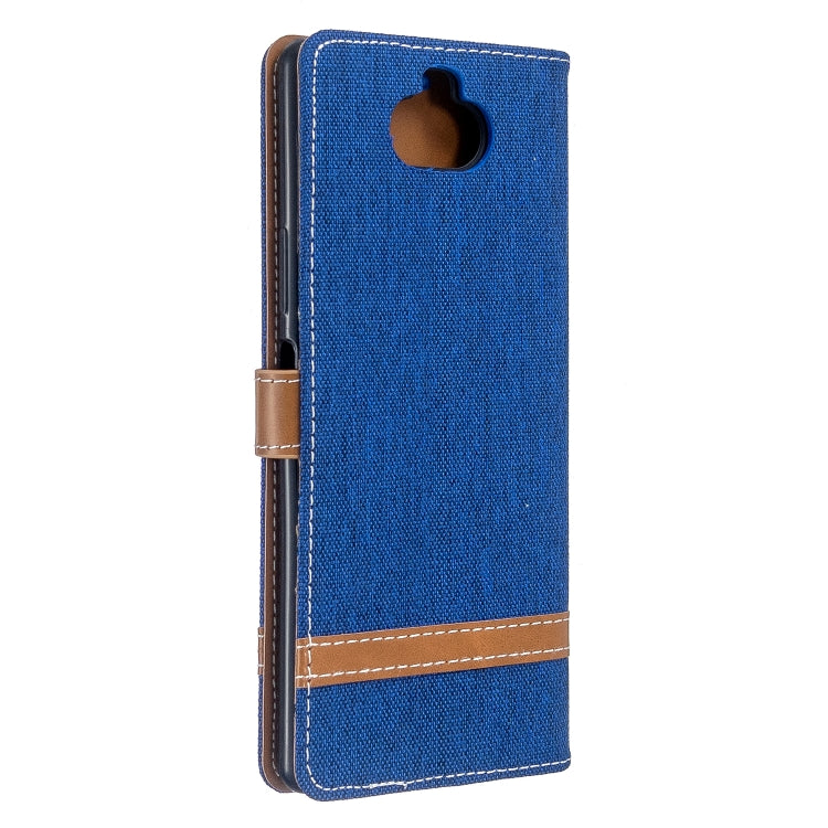 For Sony Xperia 20 Color Matching Denim Texture Horizontal Flip PU Leather Case with Holder & Card Slots & Wallet & Lanyard