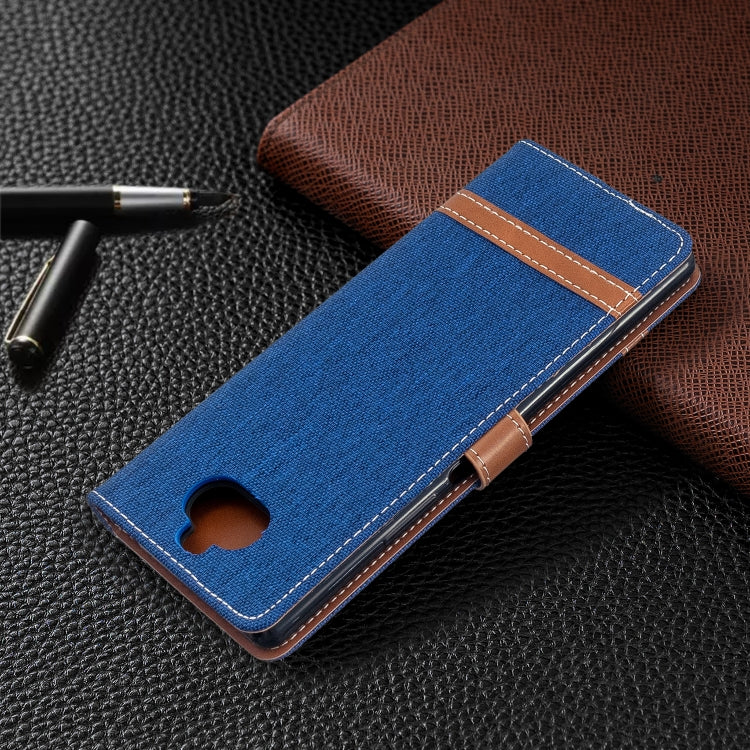 For Sony Xperia 20 Color Matching Denim Texture Horizontal Flip PU Leather Case with Holder & Card Slots & Wallet & Lanyard