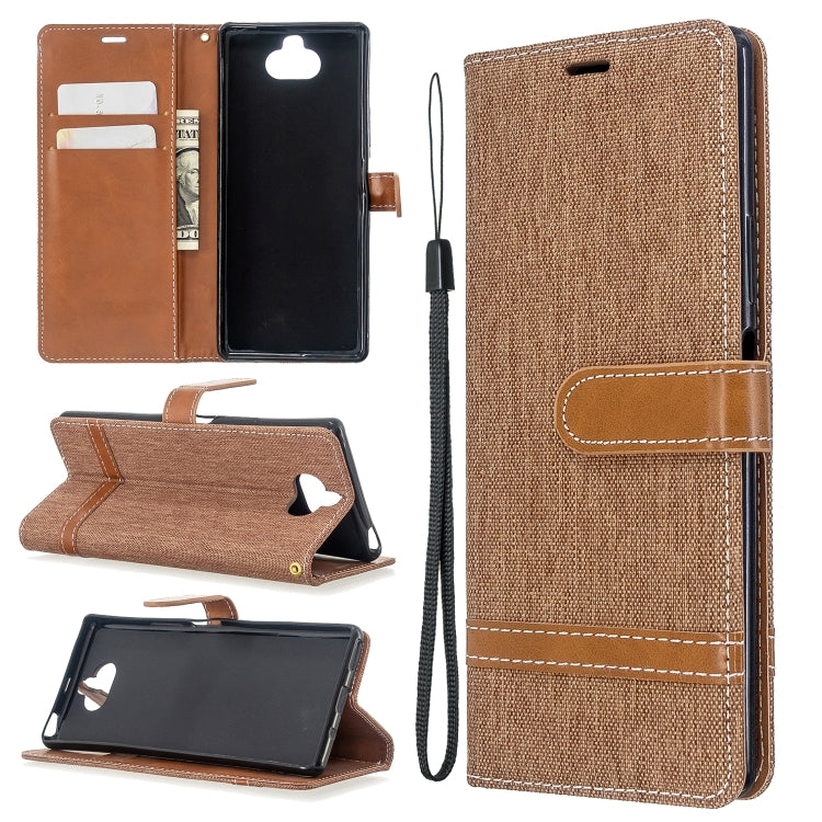 For Sony Xperia 20 Color Matching Denim Texture Horizontal Flip PU Leather Case with Holder & Card Slots & Wallet & Lanyard