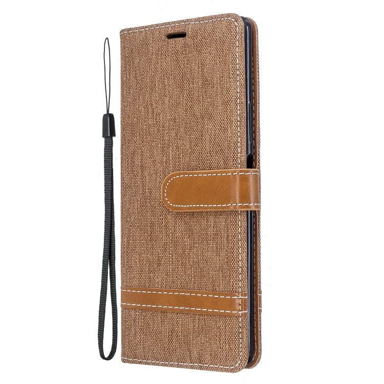 For Sony Xperia 20 Color Matching Denim Texture Horizontal Flip PU Leather Case with Holder & Card Slots & Wallet & Lanyard