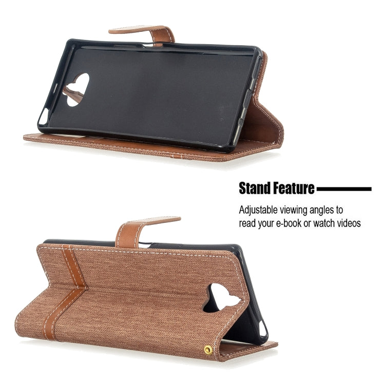 For Sony Xperia 20 Color Matching Denim Texture Horizontal Flip PU Leather Case with Holder & Card Slots & Wallet & Lanyard