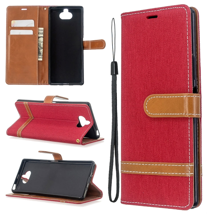 For Sony Xperia 20 Color Matching Denim Texture Horizontal Flip PU Leather Case with Holder & Card Slots & Wallet & Lanyard