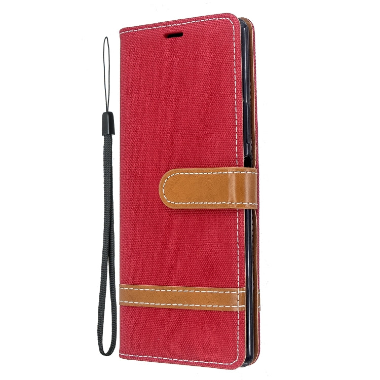 For Sony Xperia 20 Color Matching Denim Texture Horizontal Flip PU Leather Case with Holder & Card Slots & Wallet & Lanyard