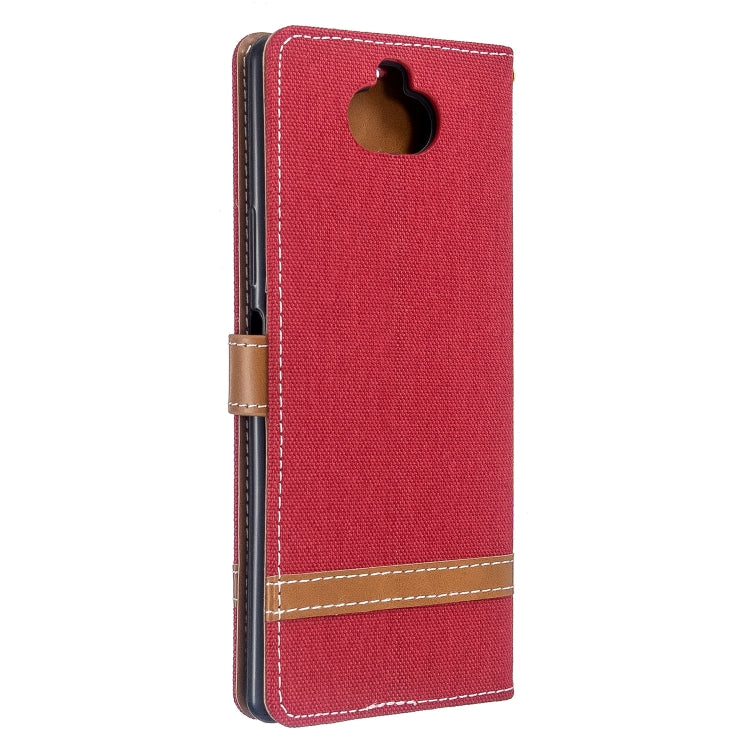 For Sony Xperia 20 Color Matching Denim Texture Horizontal Flip PU Leather Case with Holder & Card Slots & Wallet & Lanyard