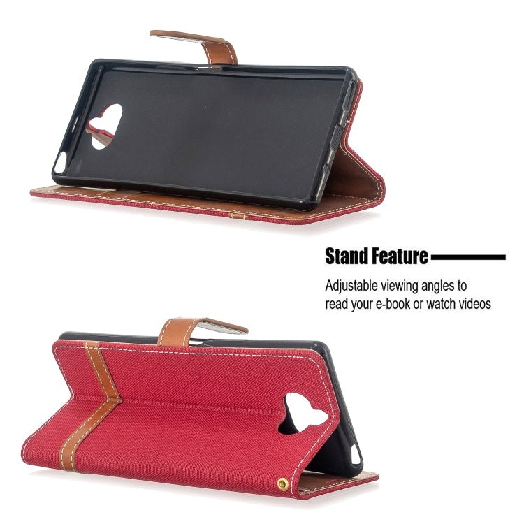 For Sony Xperia 20 Color Matching Denim Texture Horizontal Flip PU Leather Case with Holder & Card Slots & Wallet & Lanyard