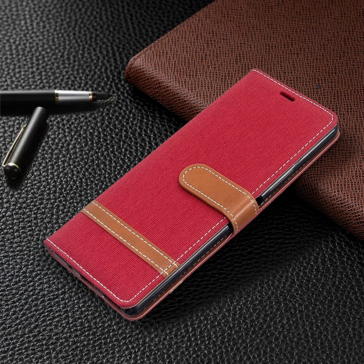 For Sony Xperia 20 Color Matching Denim Texture Horizontal Flip PU Leather Case with Holder & Card Slots & Wallet & Lanyard