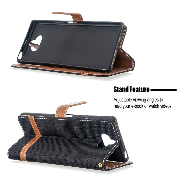 For Sony Xperia 20 Color Matching Denim Texture Horizontal Flip PU Leather Case with Holder & Card Slots & Wallet & Lanyard
