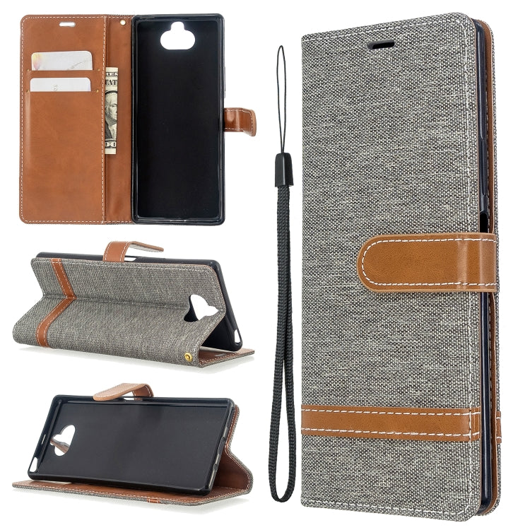 For Sony Xperia 20 Color Matching Denim Texture Horizontal Flip PU Leather Case with Holder & Card Slots & Wallet & Lanyard