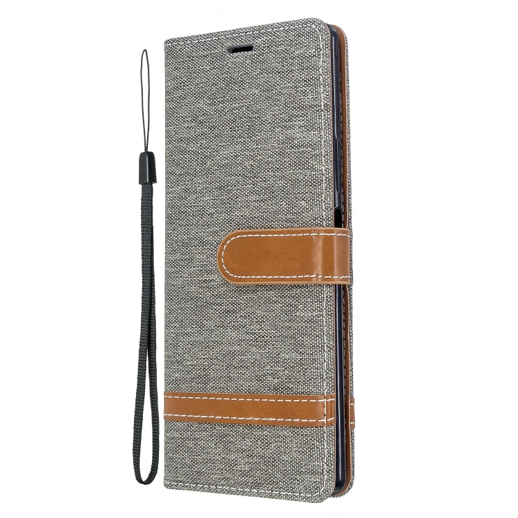 For Sony Xperia 20 Color Matching Denim Texture Horizontal Flip PU Leather Case with Holder & Card Slots & Wallet & Lanyard
