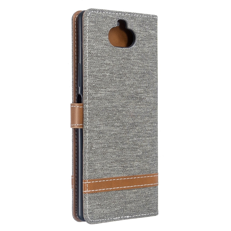 For Sony Xperia 20 Color Matching Denim Texture Horizontal Flip PU Leather Case with Holder & Card Slots & Wallet & Lanyard