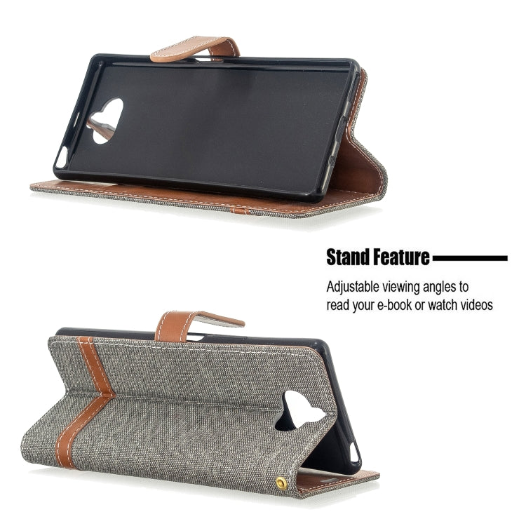For Sony Xperia 20 Color Matching Denim Texture Horizontal Flip PU Leather Case with Holder & Card Slots & Wallet & Lanyard
