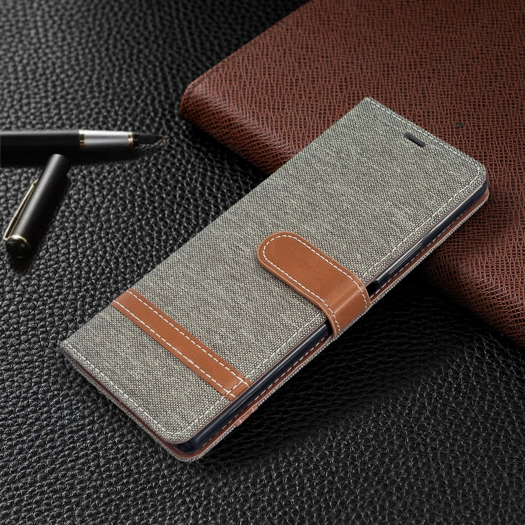 For Sony Xperia 20 Color Matching Denim Texture Horizontal Flip PU Leather Case with Holder & Card Slots & Wallet & Lanyard