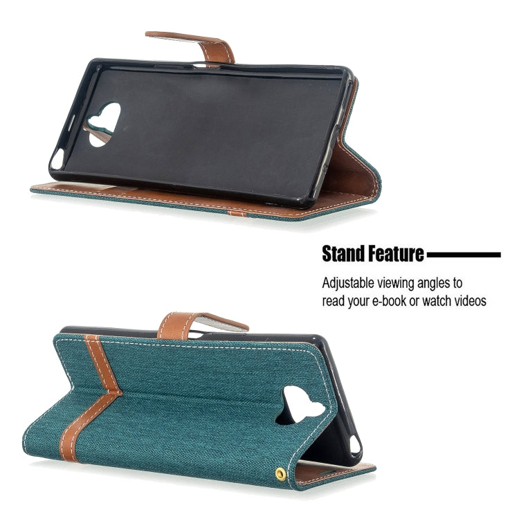 For Sony Xperia 20 Color Matching Denim Texture Horizontal Flip PU Leather Case with Holder & Card Slots & Wallet & Lanyard
