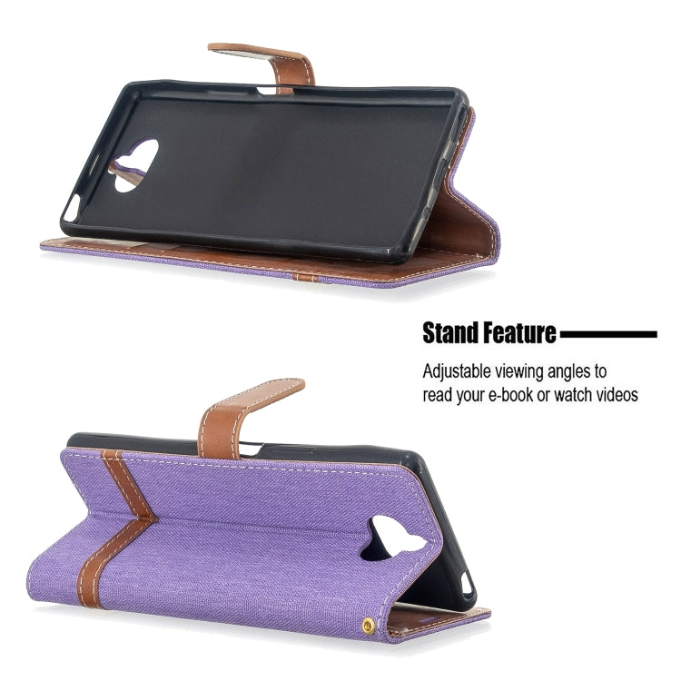 For Sony Xperia 20 Color Matching Denim Texture Horizontal Flip PU Leather Case with Holder & Card Slots & Wallet & Lanyard
