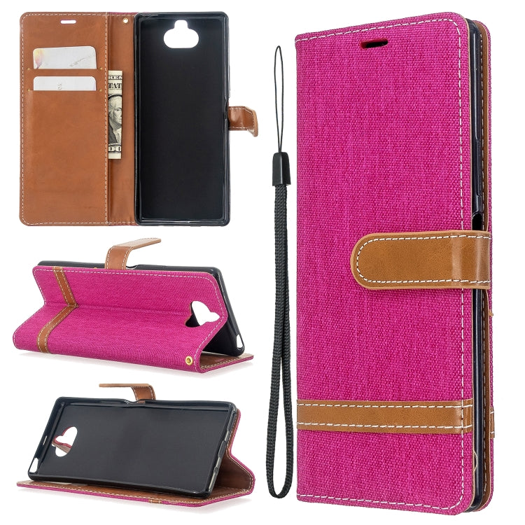 For Sony Xperia 20 Color Matching Denim Texture Horizontal Flip PU Leather Case with Holder & Card Slots & Wallet & Lanyard
