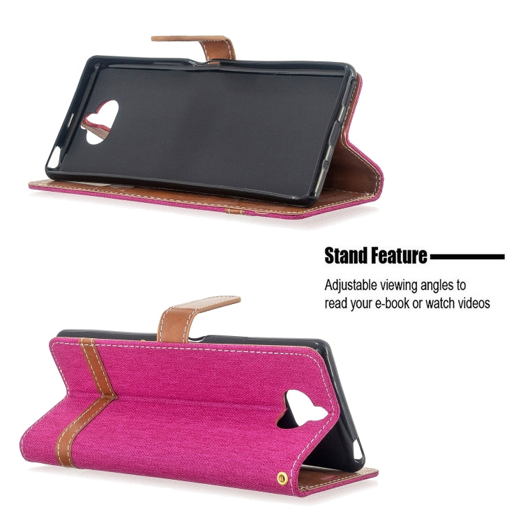 For Sony Xperia 20 Color Matching Denim Texture Horizontal Flip PU Leather Case with Holder & Card Slots & Wallet & Lanyard