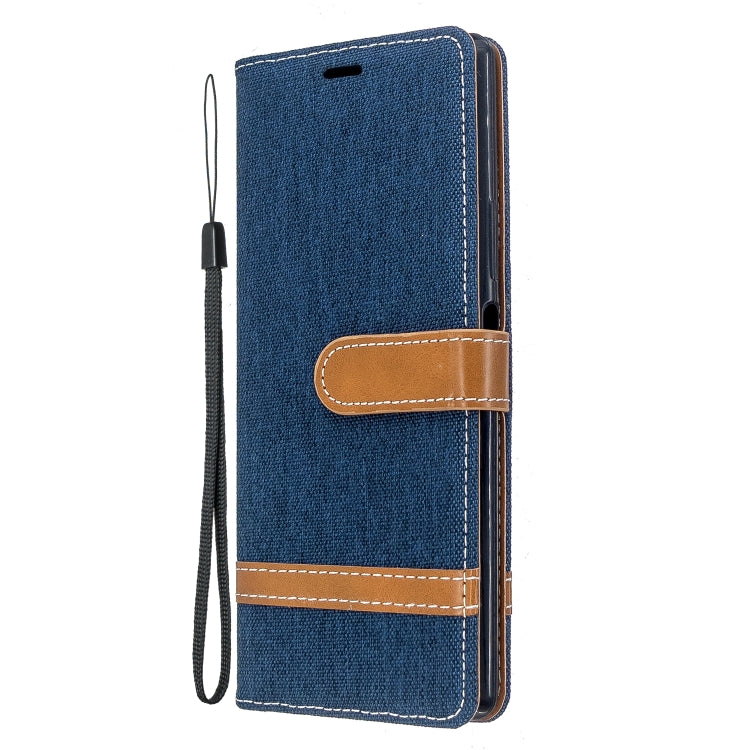 For Sony Xperia 20 Color Matching Denim Texture Horizontal Flip PU Leather Case with Holder & Card Slots & Wallet & Lanyard