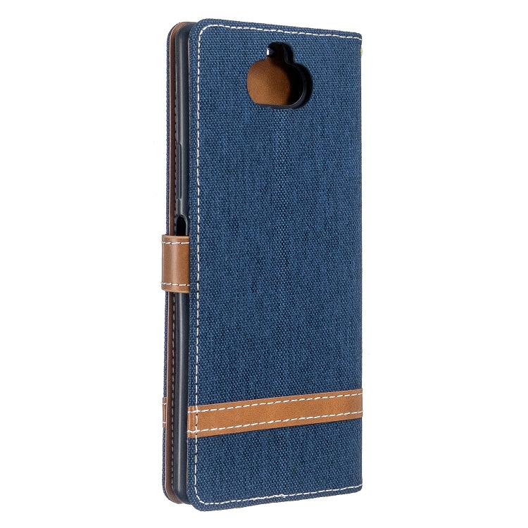 For Sony Xperia 20 Color Matching Denim Texture Horizontal Flip PU Leather Case with Holder & Card Slots & Wallet & Lanyard