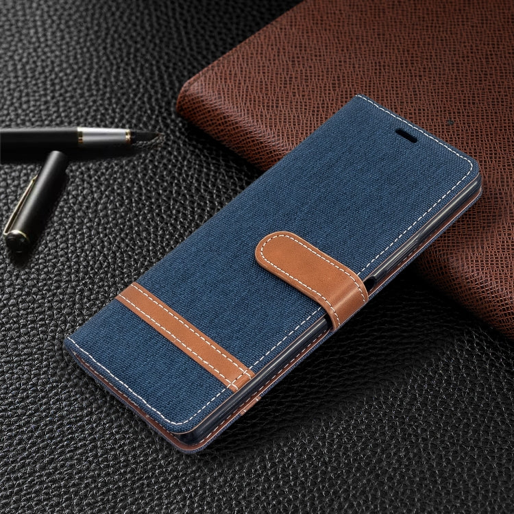 For Sony Xperia 20 Color Matching Denim Texture Horizontal Flip PU Leather Case with Holder & Card Slots & Wallet & Lanyard
